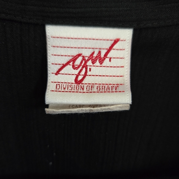 VINTAGE 80s black and white button up blouse - Picture 7 of 7